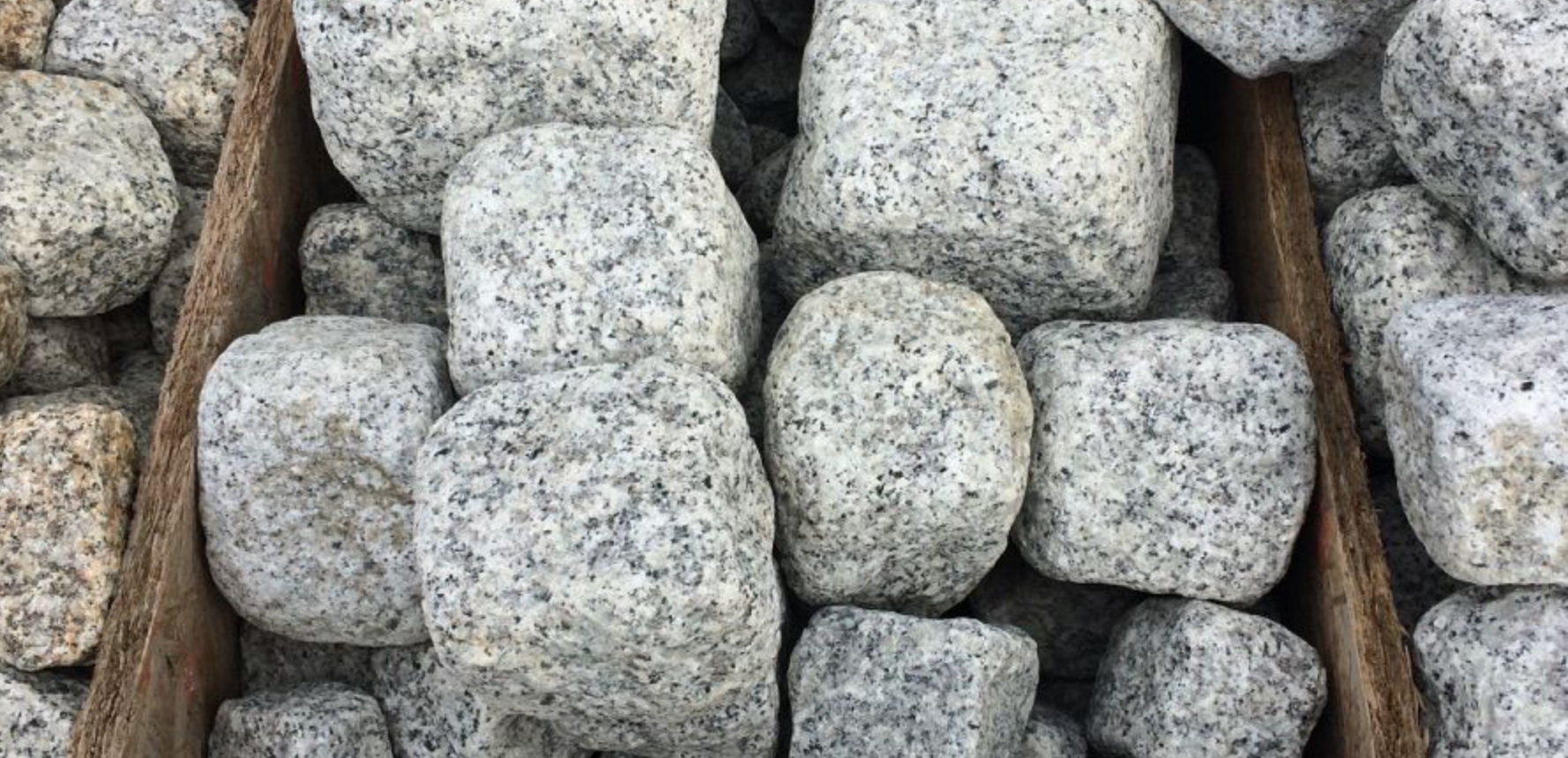 Granit Pflastersteine getrommelt