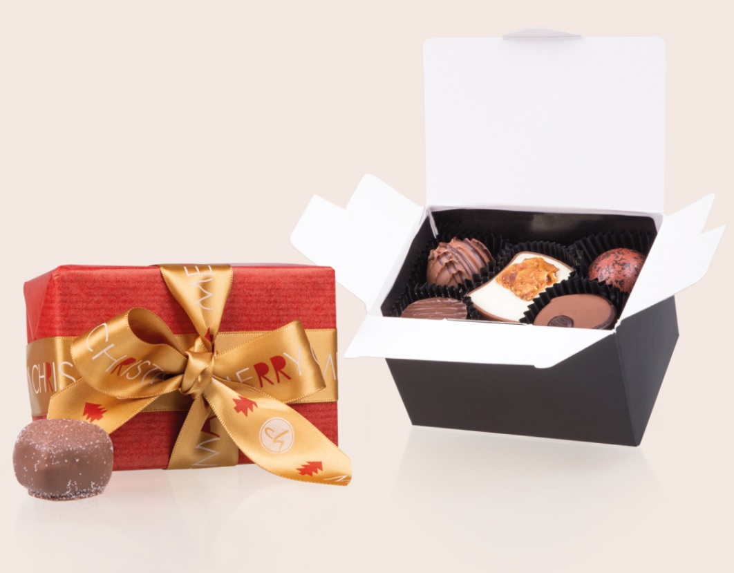 Schokoladenpralinen zu Weihnachten